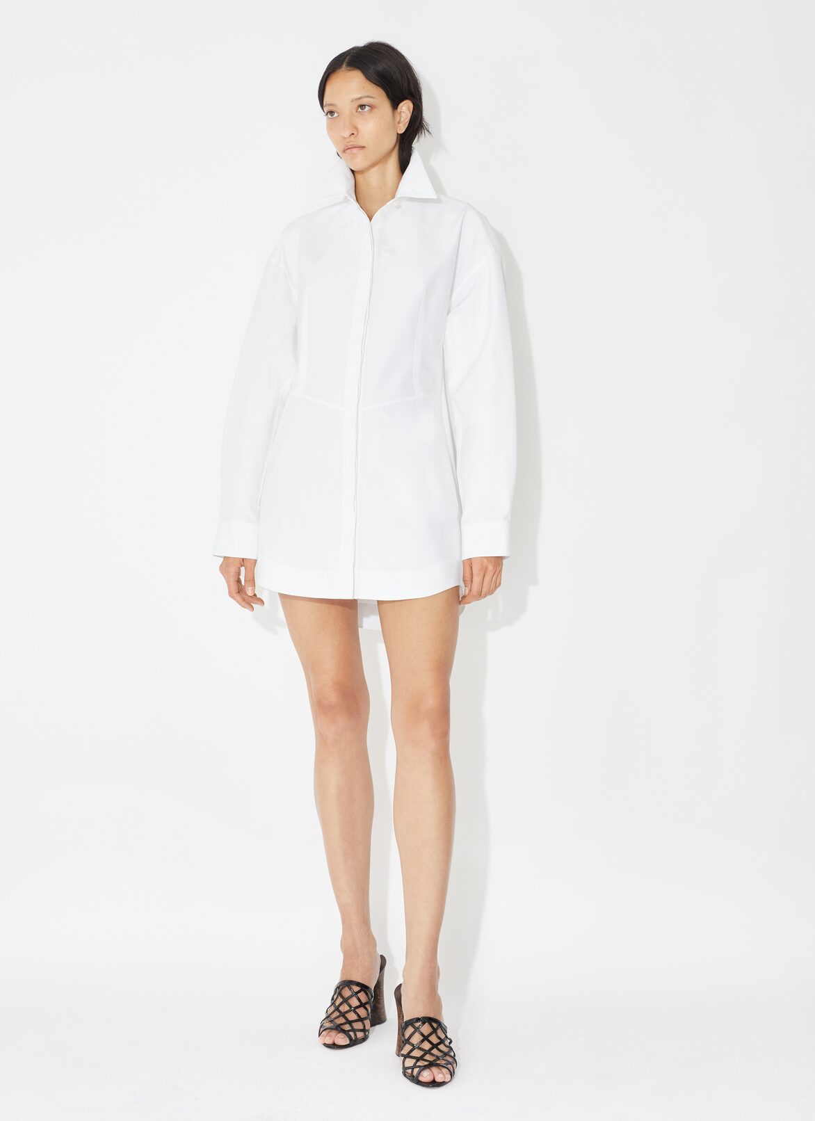 Poplin shirt dress ALAÏA WHITE POPLIN SHIRT DRESS